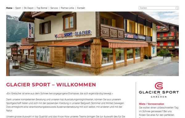 Vorschau von www.glaciersport.ch, Glacier Sport