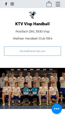 Vorschau der mobilen Webseite www.ktv-visp.ch, KTV Visp Handball