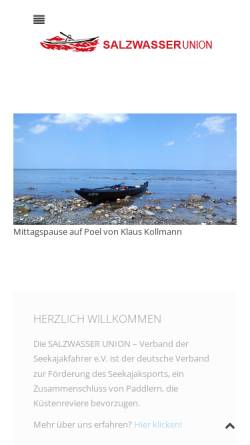 Vorschau der mobilen Webseite www.salzwasserunion.de, Salzwasser-Union