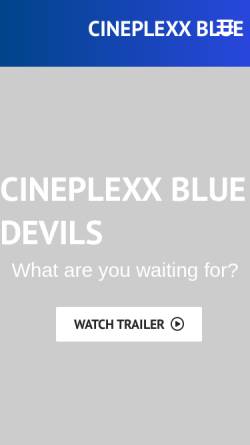 Vorschau der mobilen Webseite www.blue-devils.at, Cineplexx Blue Devils Hohenems