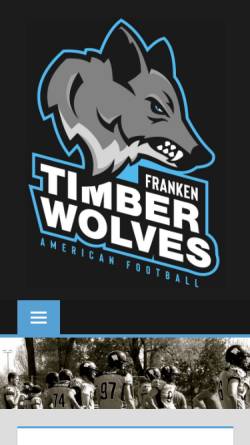 Vorschau der mobilen Webseite www.franken-timberwolves.de, Franken Timberwolves