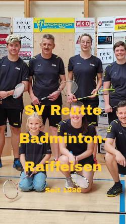 Vorschau der mobilen Webseite www.badminton-reutte.com, SV Badminton Reutte Raiffeisen