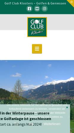 Vorschau der mobilen Webseite www.golf-klosters.ch, Golf Club Klosters