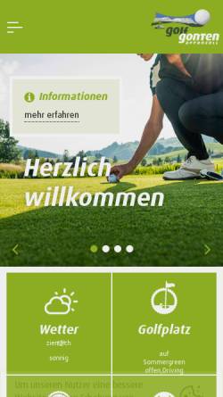 Vorschau der mobilen Webseite www.golfplatz.ch, Golfclub Appenzell