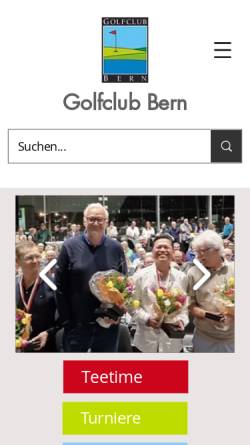 Vorschau der mobilen Webseite www.golfclub-bern.ch, Golfclub Bern