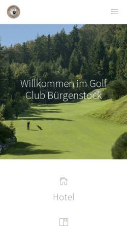 Vorschau der mobilen Webseite www.golfclub-buergenstock.ch, Golfclub Bürgenstock