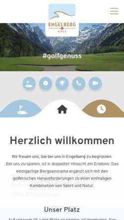 Vorschau der mobilen Webseite www.golfclub-engelberg.ch, Golfclub Engelberg-Titlis