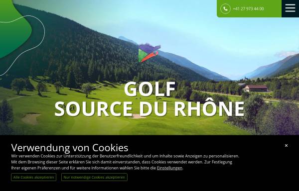 Vorschau von www.golf-source-du-rhone.ch, Golfclub Source du Rhone