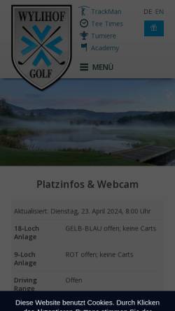 Vorschau der mobilen Webseite www.golfclub.ch, Golfclub Wylihof