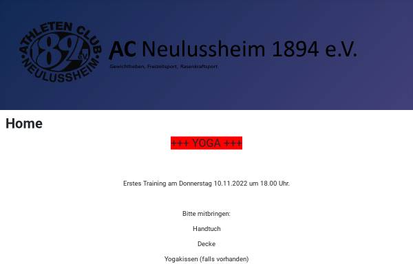 Vorschau von www.ac-neulussheim.de, Athleten Club Neulußheim 1894 e.V.