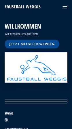 Vorschau der mobilen Webseite www.faustball-weggis.ch, Faustball-Club Weggis