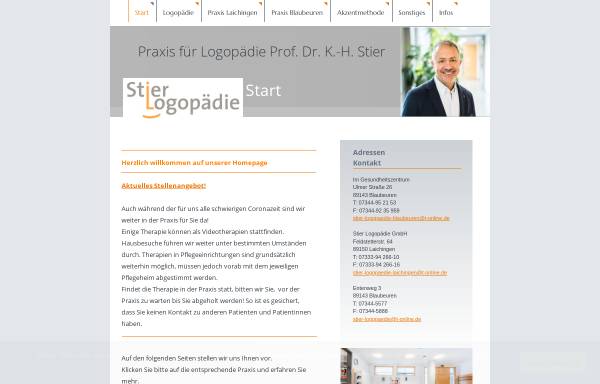 Vorschau von www.stier-logopaedie.de, Logopaedie Stier