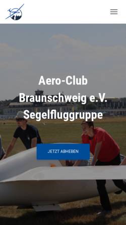 Vorschau der mobilen Webseite www.segelflug.acbs.de, Aero Club Braunschweig - Segelfluggruppe -