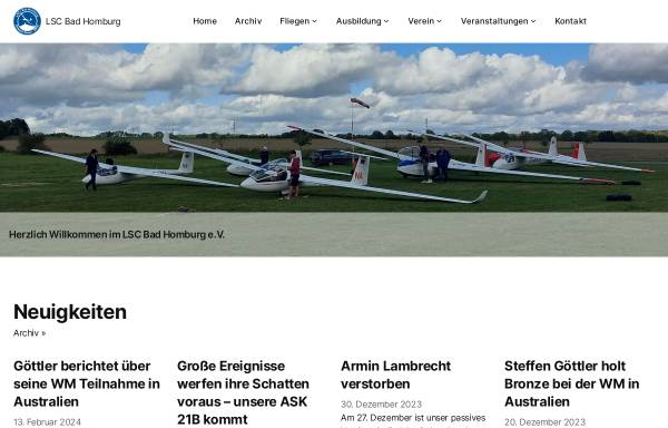 Vorschau von www.lsc-badhomburg.de, Luftsportclub Bad Homburg und AMC Oberursel