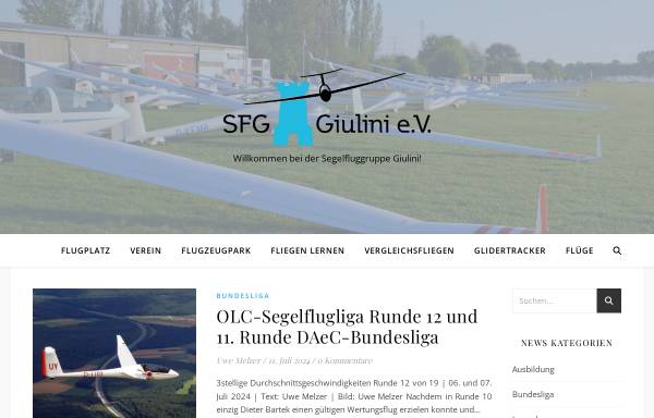 Vorschau von www.sfg-giulini.de, Segelfluggruppe Giulini