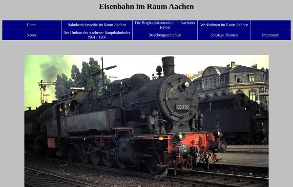 Vorschau von www.guidorademacher.de, Eisenbahn im Raum Aachen