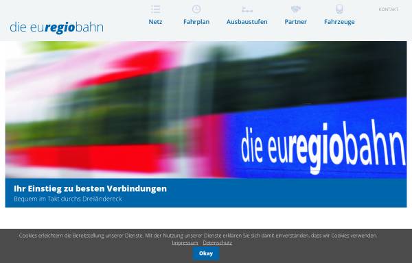 Vorschau von www.dieeuregiobahn.de, Die Euregiobahn