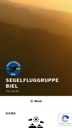 Vorschau der mobilen Webseite www.sgbiel.ch, Segelfluggruppe Biel