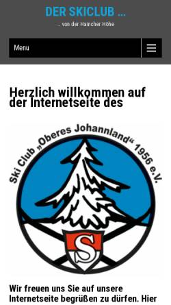 Vorschau der mobilen Webseite www.sc-oberes-johannland.de, SC Oberes Johannland e.V.