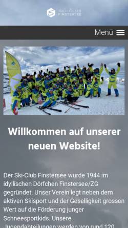 Vorschau der mobilen Webseite www.sc-finstersee.ch, SC Finstersee, Zug
