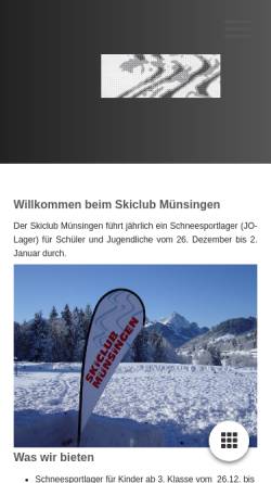 Vorschau der mobilen Webseite www.skiclubmuensingen.ch, SC Münsingen