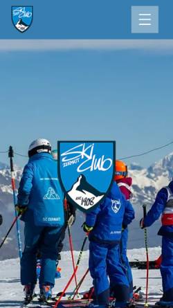 Vorschau der mobilen Webseite www.skiclubzermatt.ch, SC Zermatt