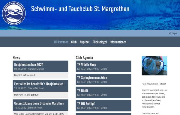 Vorschau von www.tauchclub-stmargrethen.ch, Schwimm- & Tauchclub St. Margarethen