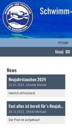 Vorschau der mobilen Webseite www.tauchclub-stmargrethen.ch, Schwimm- & Tauchclub St. Margarethen
