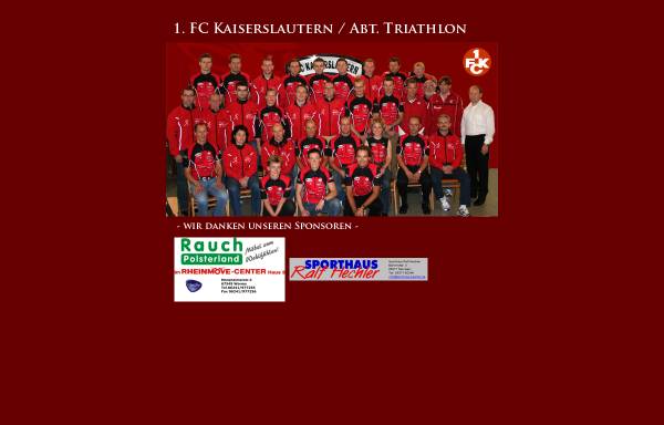 Vorschau von www.triathlon-kl.de, 1. FC Kaiserslautern Triathlon
