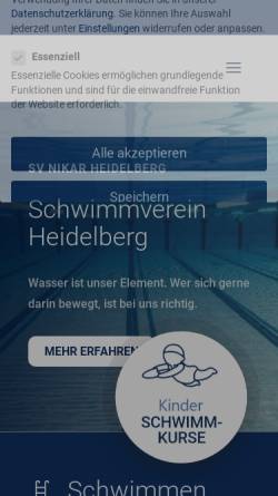 Vorschau der mobilen Webseite www.sv-nikar.de, SV Nikar Heidelberg