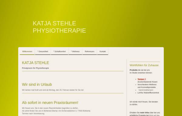 Vorschau von www.body-balance-stehle.de, Katja Stehle, Privatpraxis für Krankengymnastik