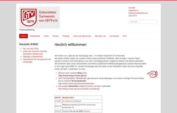 Vorschau von www.tri-team-gtv.de, Tri-Team Gütersloh