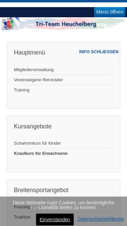 Vorschau der mobilen Webseite www.triteamheuchelberg.de, Triteam Heuchelberg