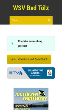 Vorschau der mobilen Webseite www.wsv-toelz.de, WSV Bad Tölz