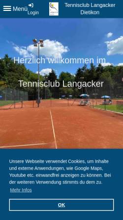 Vorschau der mobilen Webseite www.tclangacker.ch, TC Langacker
