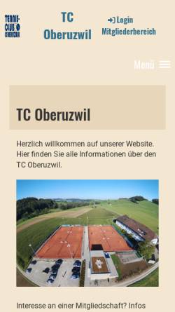 Vorschau der mobilen Webseite www.tcoberuzwil.ch, TC Oberuzwil