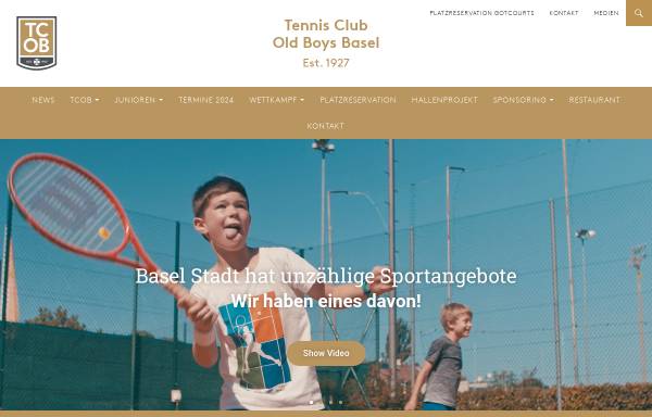 Vorschau von www.tcob.ch, TC Old Boys Basel