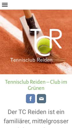 Vorschau der mobilen Webseite www.tcreiden.ch, TC Reiden