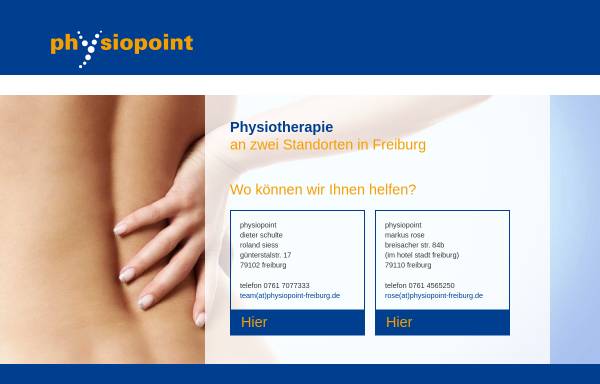 Vorschau von www.physiopoint-freiburg.de, Physiopoint