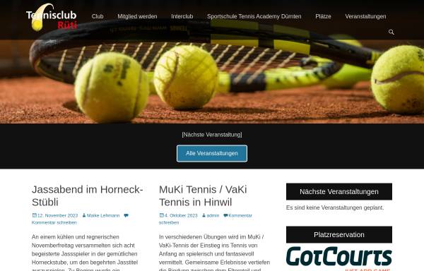Vorschau von www.tcrueti.ch, Tennisclub Rüti