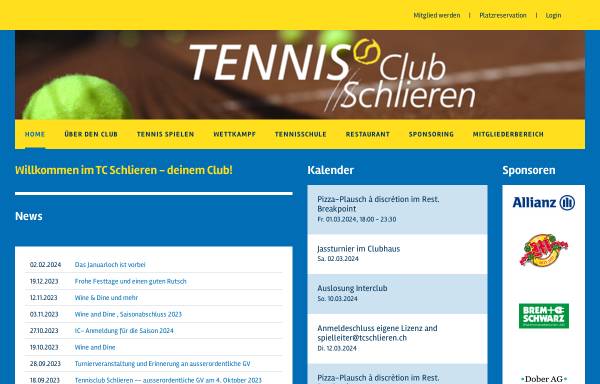Vorschau von www.tcschlieren.ch, Tennisclub Schlieren