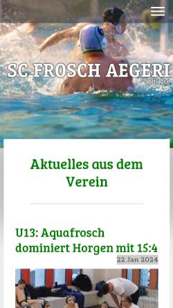 Vorschau der mobilen Webseite www.scfrosch.ch, SC Frosch Ägeri