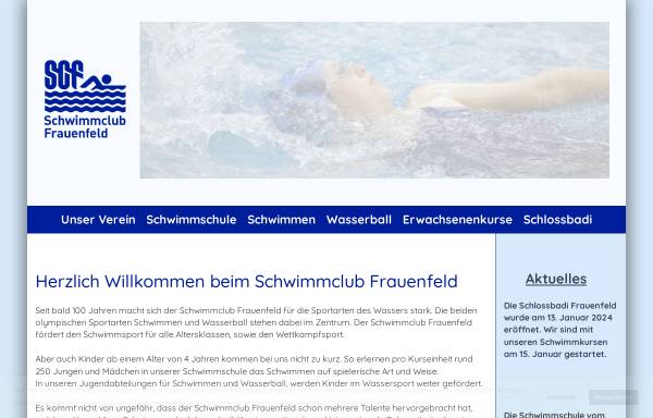 Vorschau von www.scfrauenfeld.ch, Schwimmclub Frauenfeld