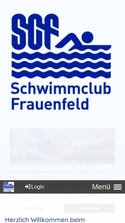 Vorschau der mobilen Webseite www.scfrauenfeld.ch, Schwimmclub Frauenfeld