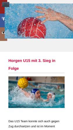 Vorschau der mobilen Webseite www.schorgen.ch, Schwimmclub Horgen