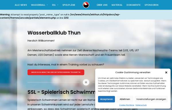 Vorschau von www.wkthun.ch, Wasserballklub Thun