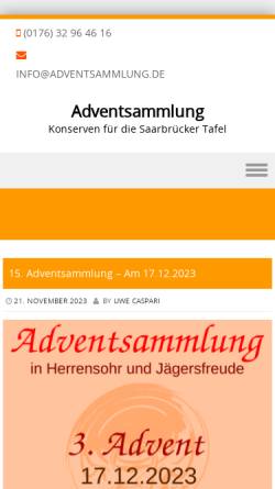 Vorschau der mobilen Webseite www.adventsammlung.de, Adventsammlung