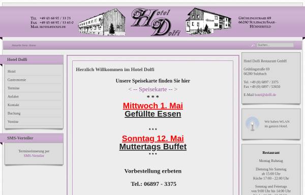 Vorschau von www.dolfi.de, Hotel Dolfi Hühnerfeld