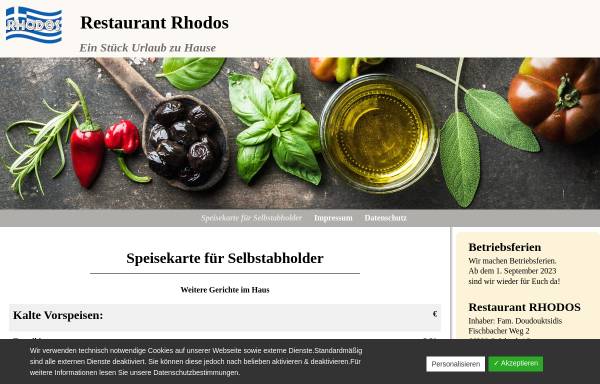 Vorschau von www.rhodos-sulzbach.de, Restaurant Rhodos