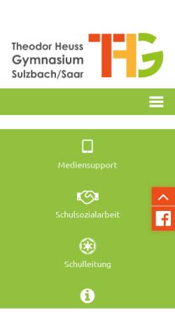 Vorschau der mobilen Webseite www.thg-sulzbach.de, THG Theodor-Heuss-Gymnasium